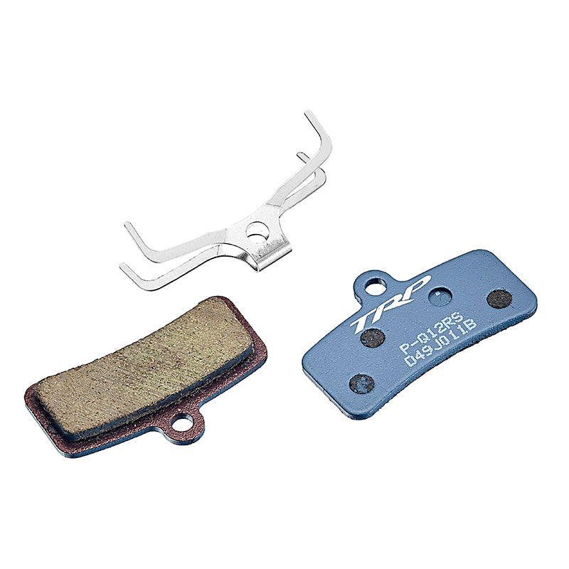 TRP 4-piston resin disc brake pads for quiet operation and excellent modulation