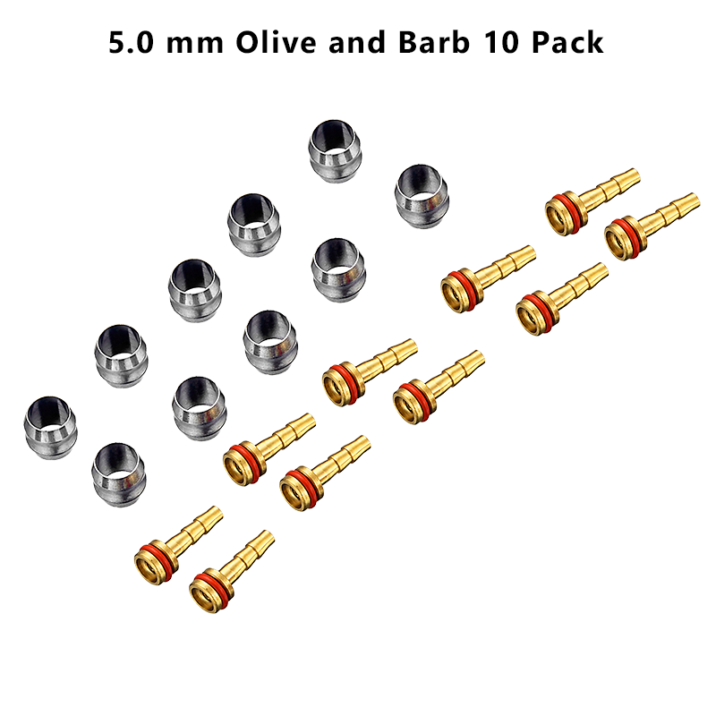 TRP 5.0mm olive and barb fittings 10-pack for hydraulic brake line installation