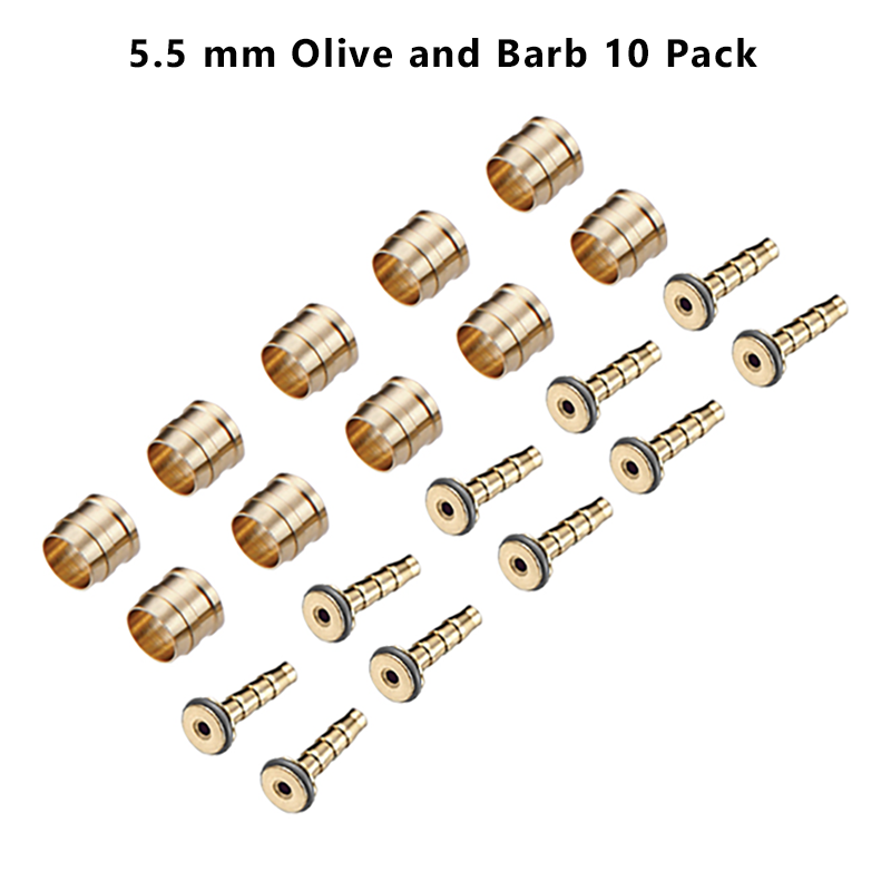 TRP 5.5mm olive and barb compression fittings 10-pack for hydraulic brake hose connections