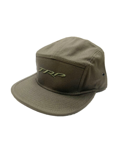 TRP 5-panel green cycling cap for outdoor adventure and mountain bike lifestyle apparel