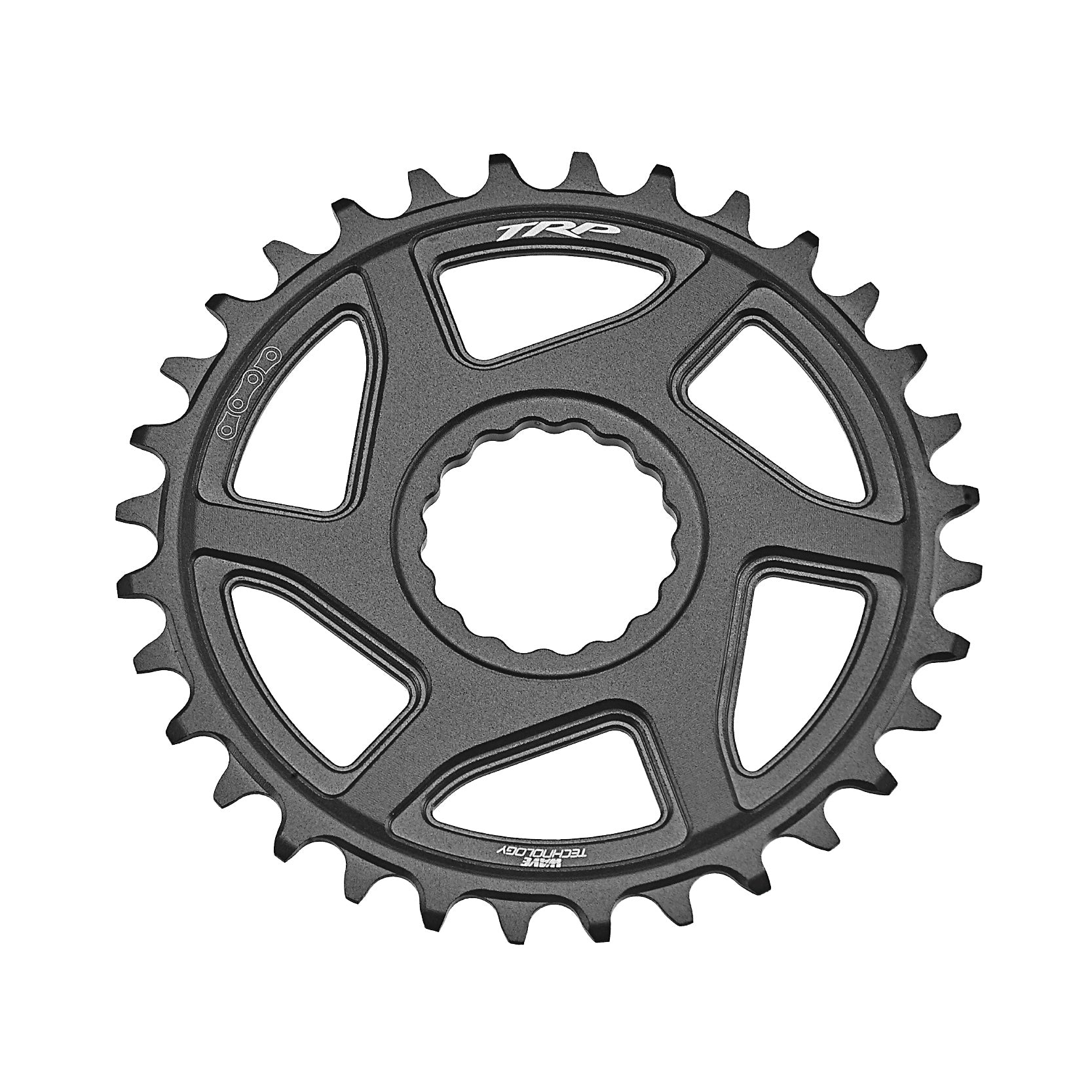 TRP EVO M8050 chainring in black anodized finish