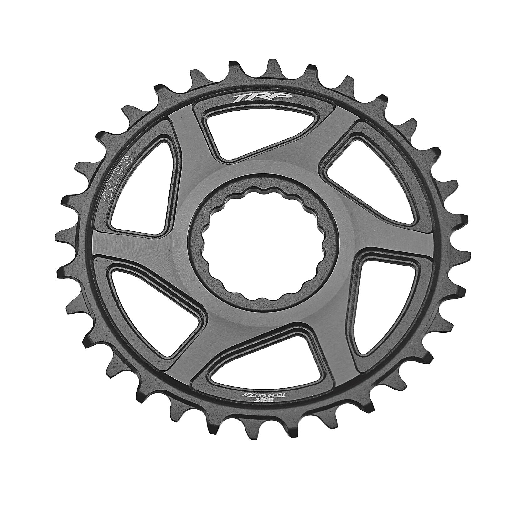 TRP EVO M9050 chainring in space grey for 12-speed drivetrains