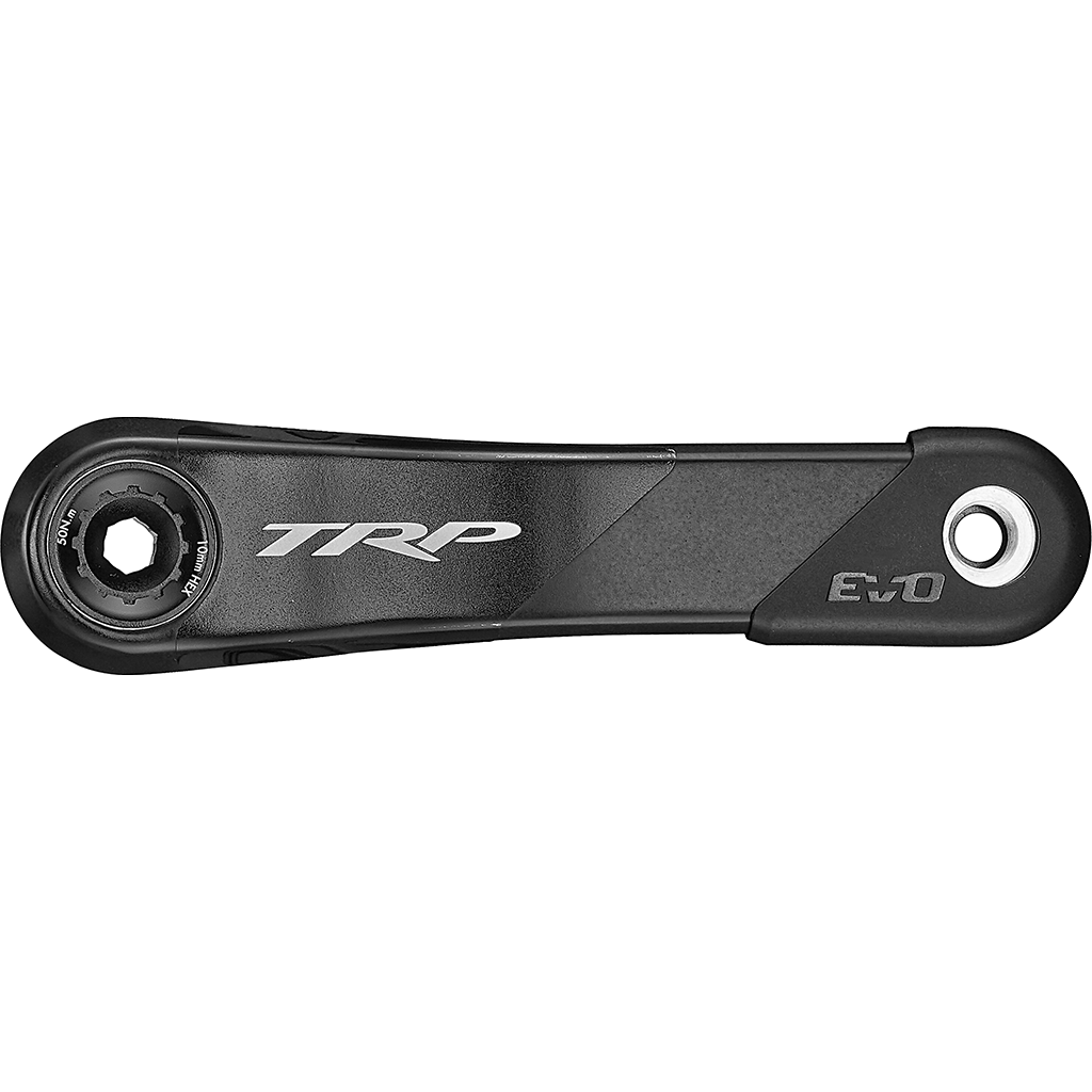 TRP EVO carbon crankset in silver anodised finish - premium lightweight components for  cycling"