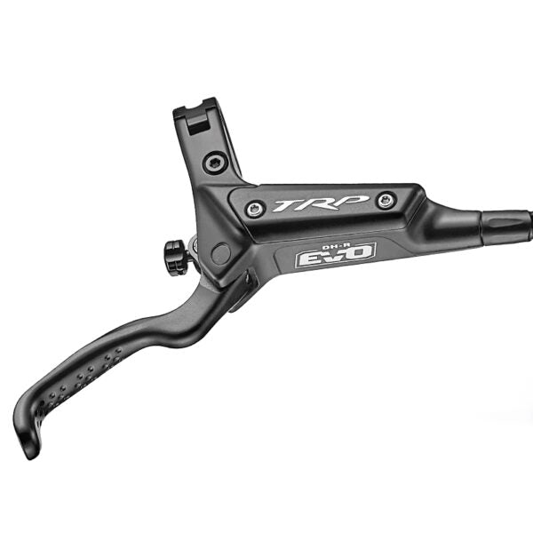 Black TRP EVO DH-R brake lever on a white background