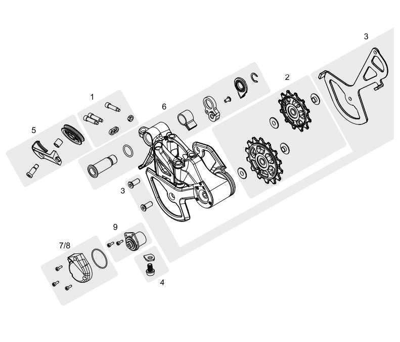 TRP EVO 12-speed rear derailleur M9050 for mountain bikes - Hall Lock technology for trails"