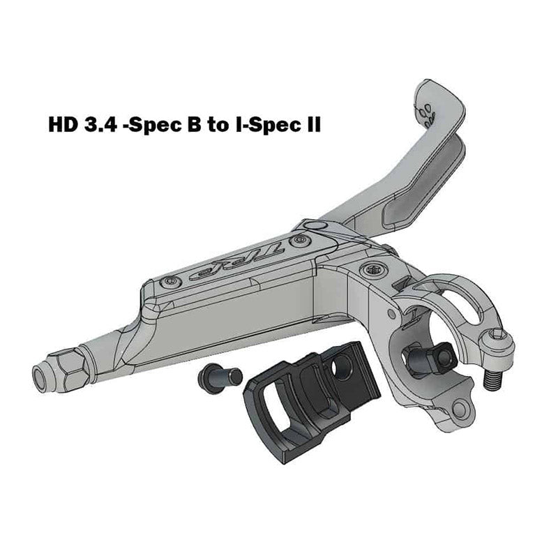 TRP HD brake I-Spec B to I-Spec II adapter for Shimano shifter compatibility and handlebar integration