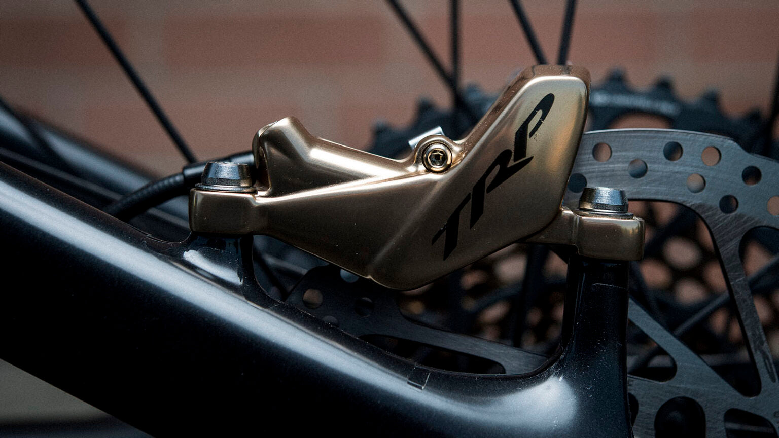 TRP brake system installation detail for  cycling mechanics and technical service documentation"