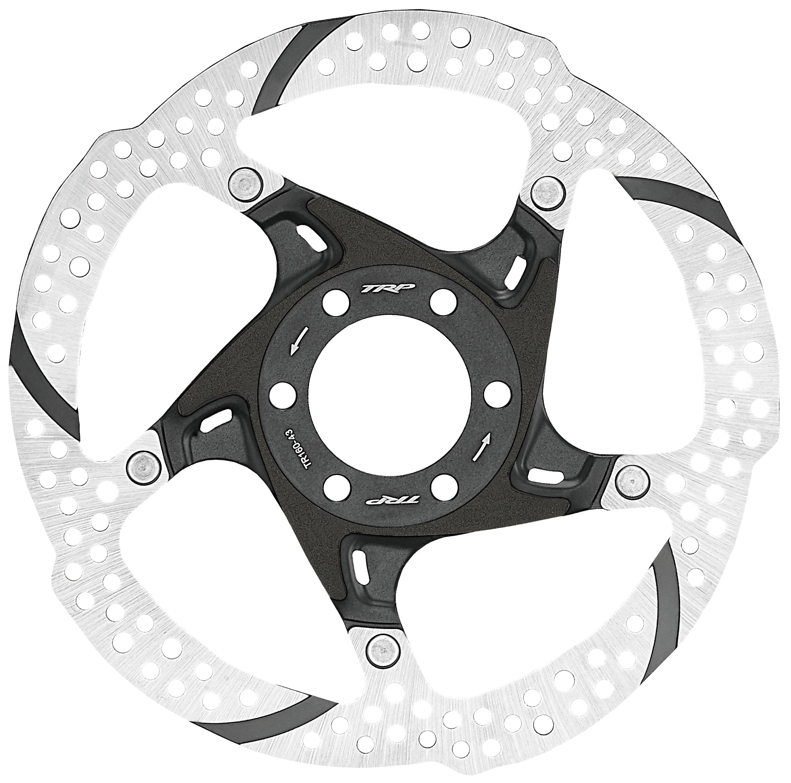 TRP TR160 disc brake rotor 160mm diameter for road, gravel and cross bike applications with reliable stopping power