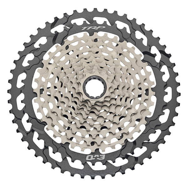 TRP EVO M9050 12-speed cassette in silver for road and gravel bikes