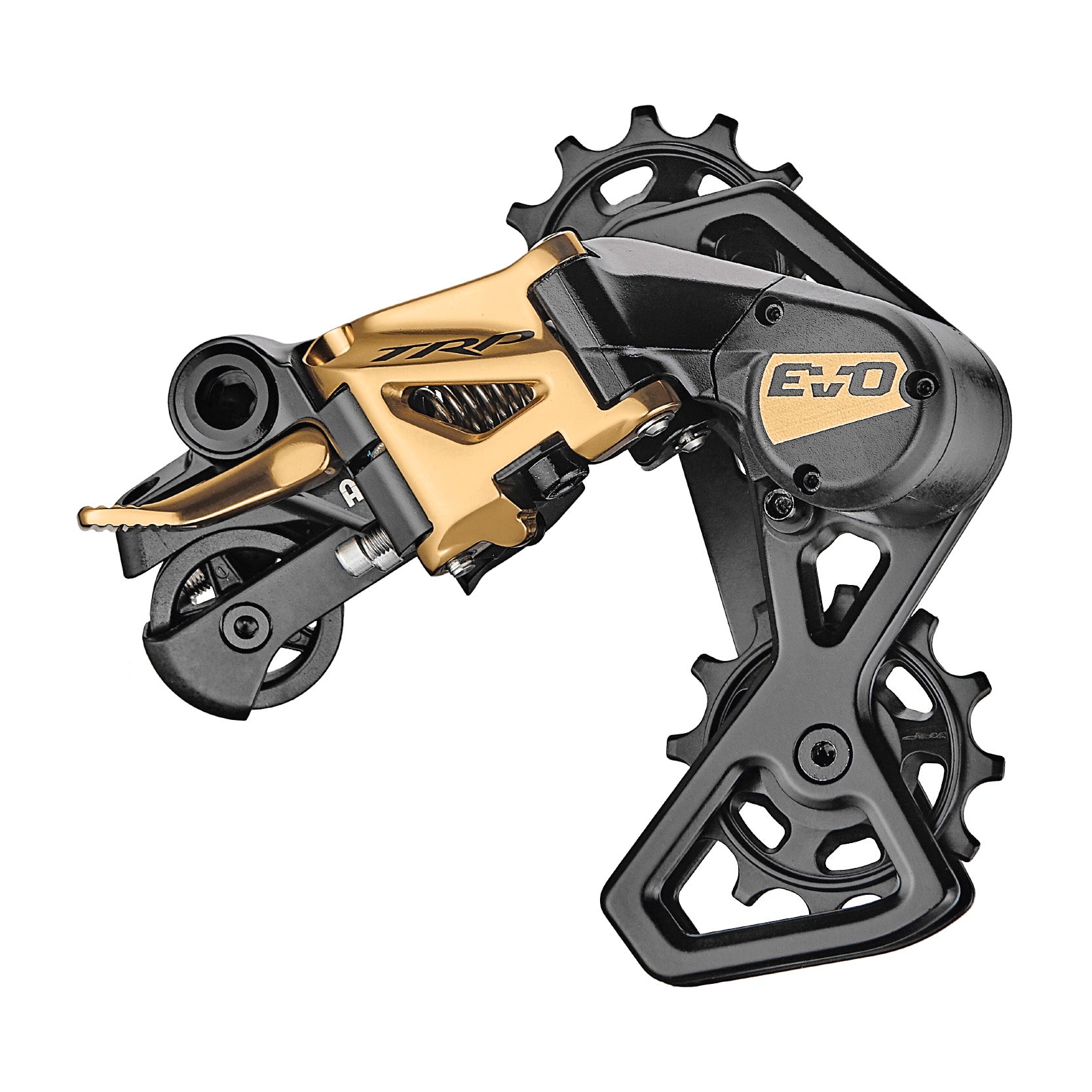 TRP EVO M9070 rear derailleur in premium gold finish