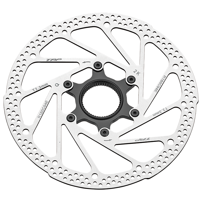 TRP C04 brake rotor centerlock mounting system for secure disc brake installation on performance bikes