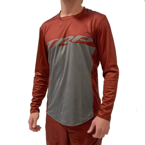 Speed Trap LS Jersey- Crimson/ Grey