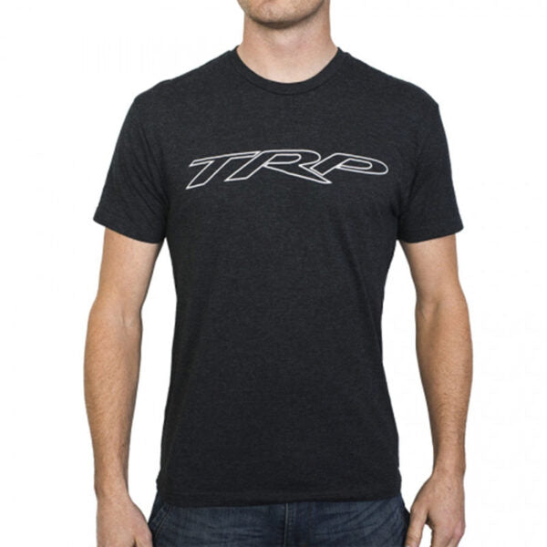 TRP black logo t-shirt for cycling enthusiasts and mountain bike lifestyle apparel