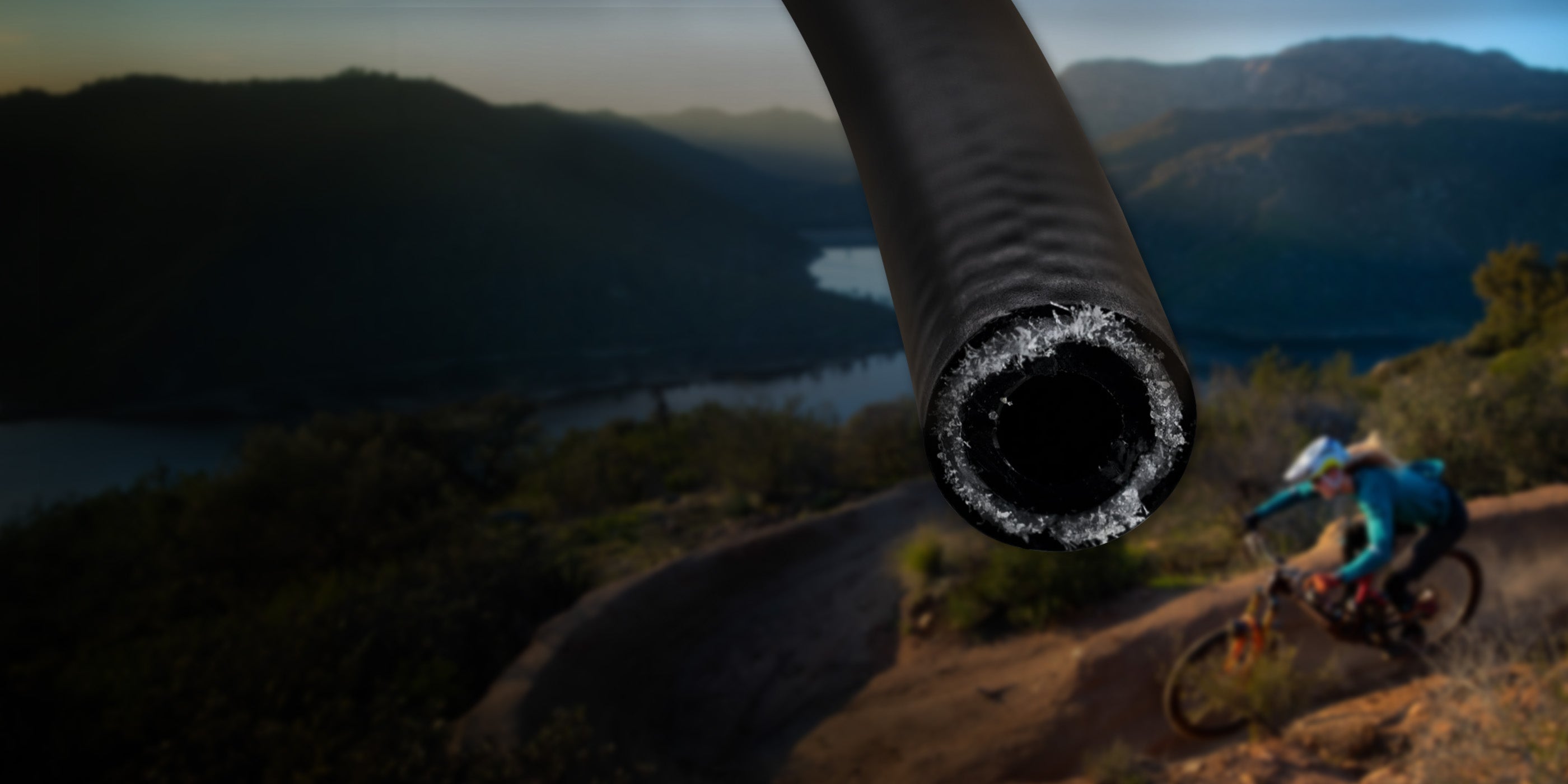 TRP DH-R EVO 5mm hydraulic brake hose system for improved fluid flow and consistent braking performance