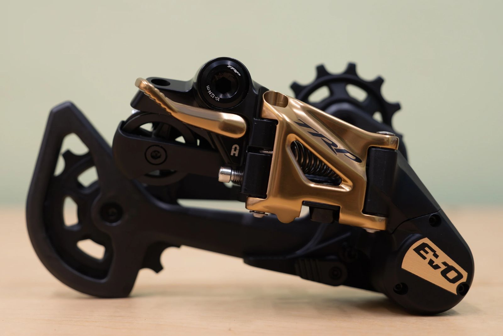 TRP brake technology design graphic highlighting precision engineering for mountain bike hydraulic systems