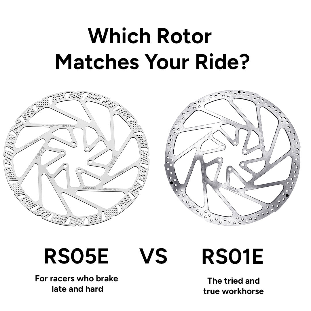 Graphic answering the question which mountain bike rotors to choose