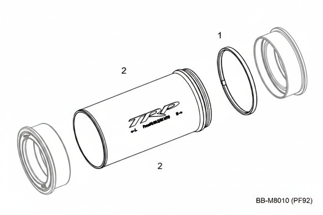 TRP M8010 bottom bracket threaded system for  bike builds - reliable drivetrain foundation"